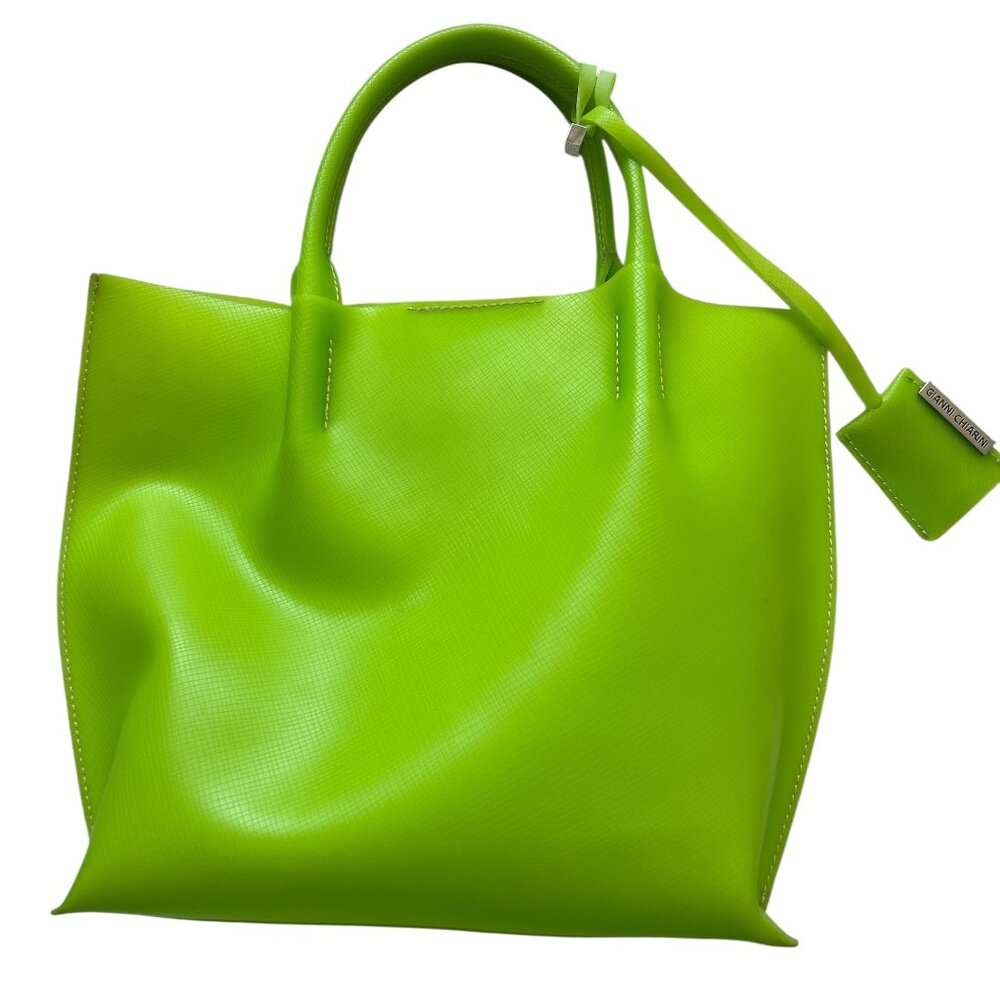 Gianni Chiarini Italian Lime Green Brat Green Plastic Purse